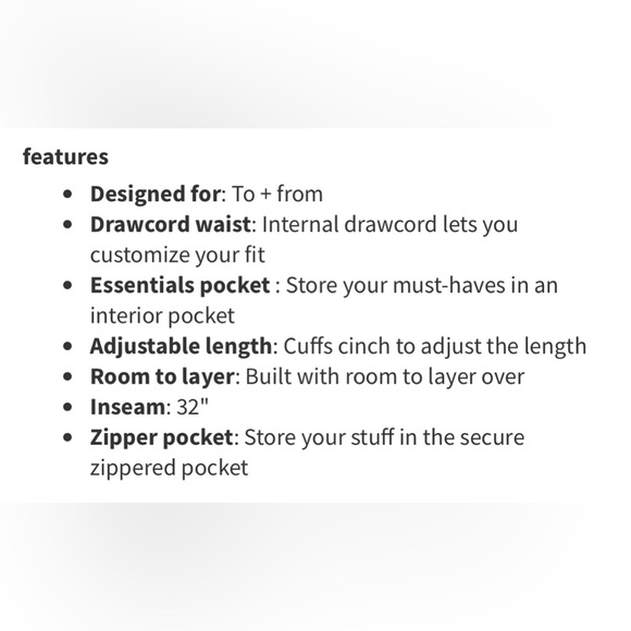 Lululemon Great Wall Gray Pant Lined 32” - Picture 7 of 7